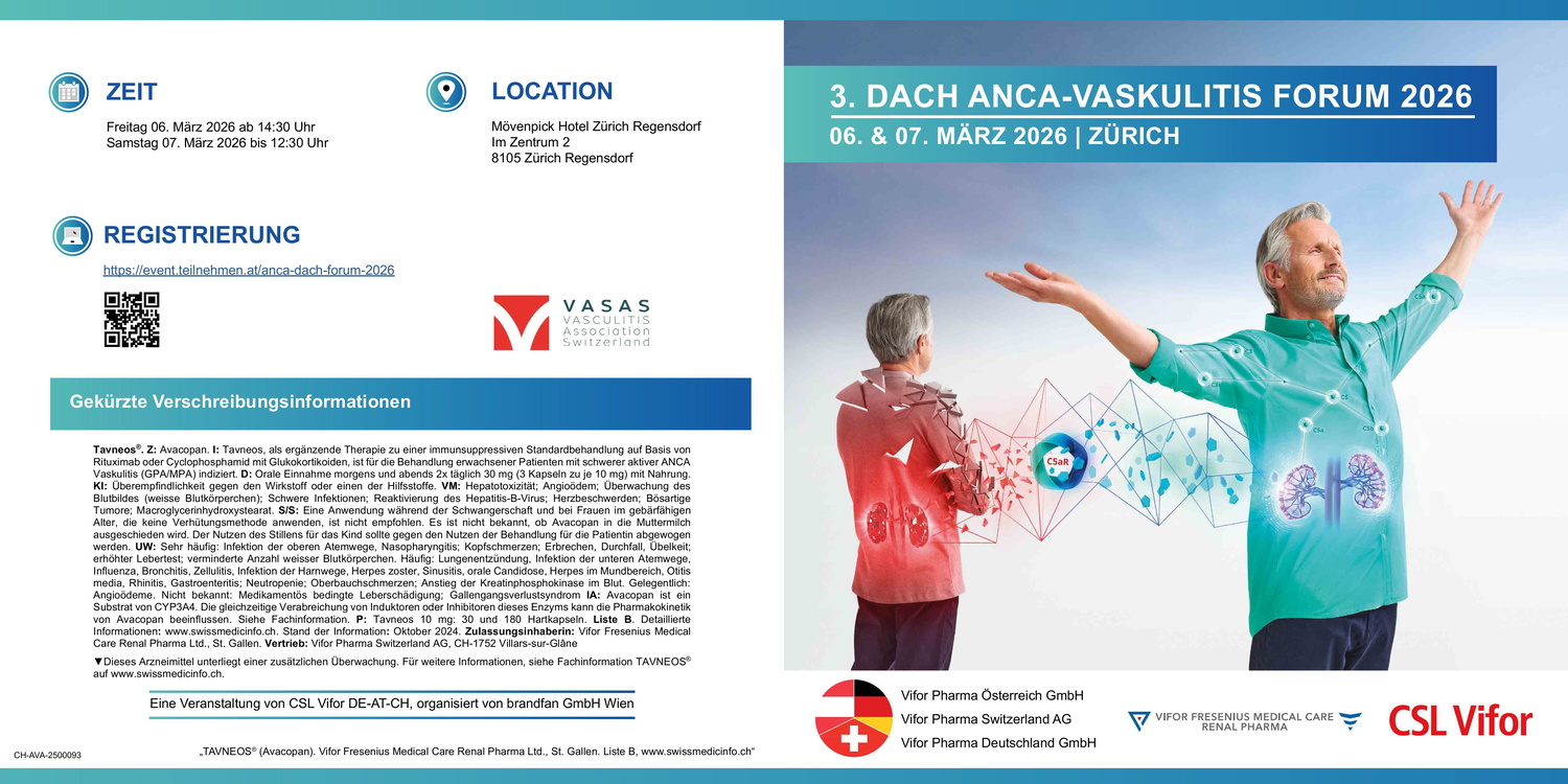 3rd DACH ANCA VASCULITIS FORUM 2026 Overview information